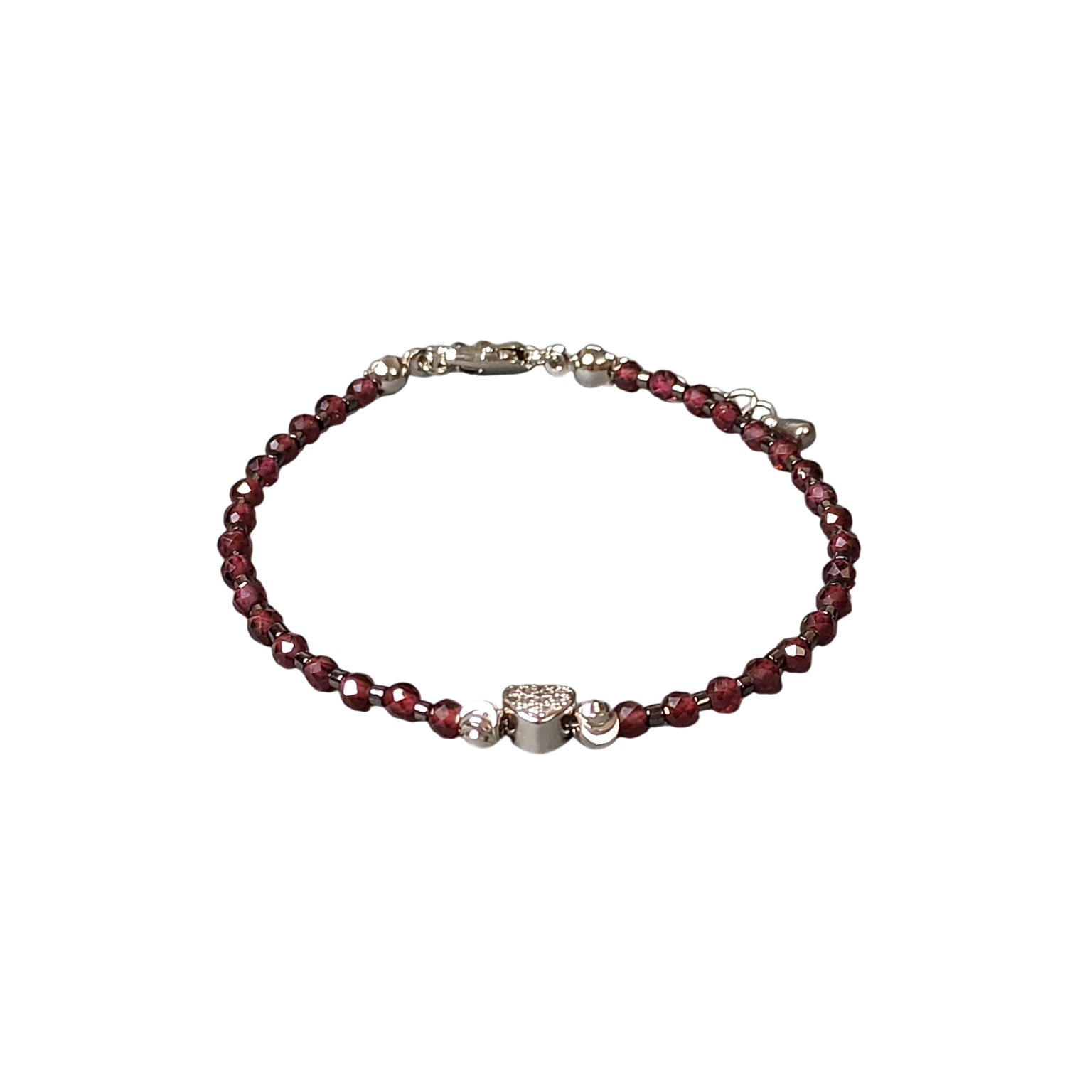 Браслет з гранату на замочку